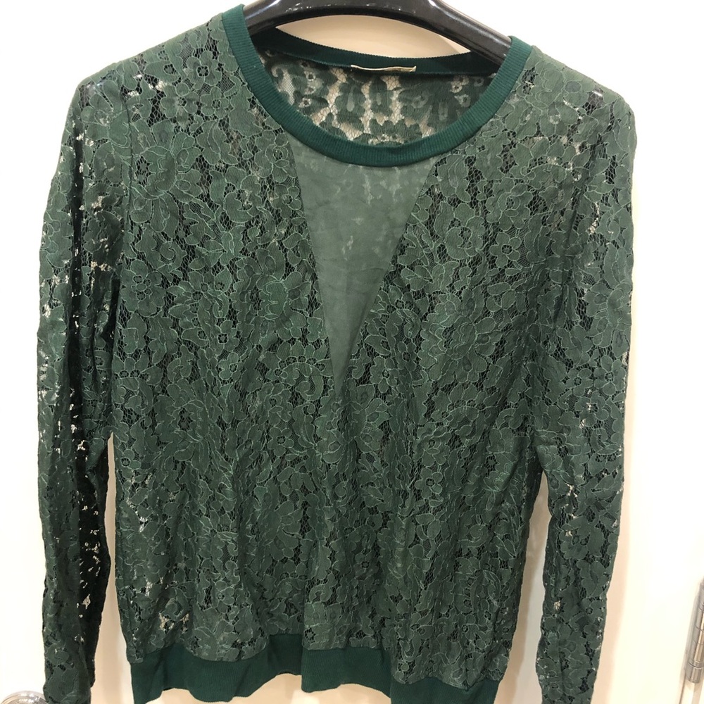 Gold Hawk $300 French lace top silk Sz s